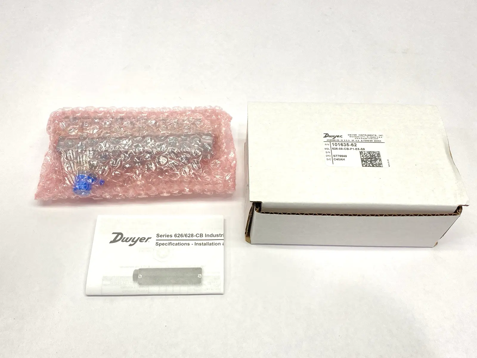USED DWYER INDUSTRIAL PRESSURE TRANSMITTER 101635-62