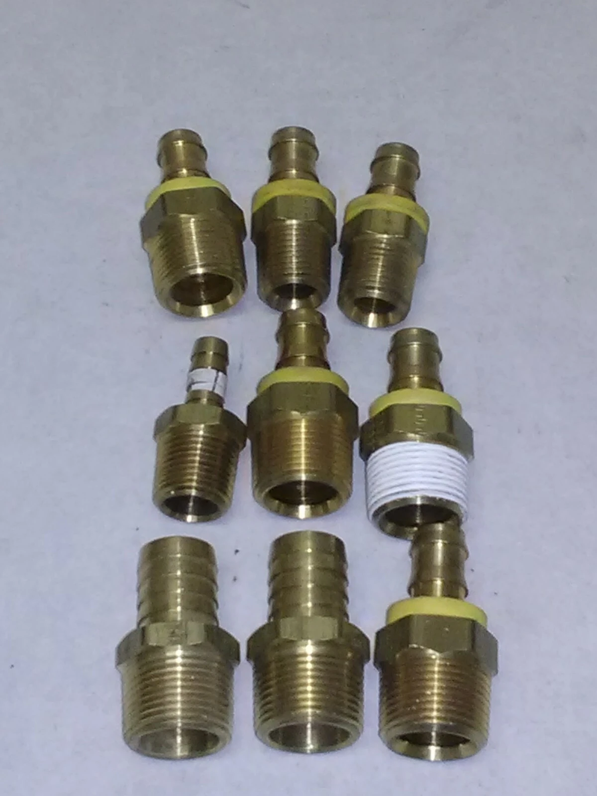 Lot of 9  Mix  Hose brass  Adapters fittings