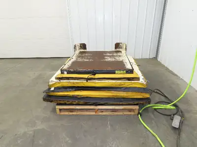 Pneumatic Lift Tilt Table Tote Tipper 3000lbs 21° Degree 36x38" Top Air Controls