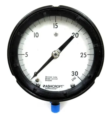NEW ASHCROFT 45-1279AS-02L-30# PRESSURE GAUGE 451279AS02L30 1279-AS 4-1/2" 30PSI