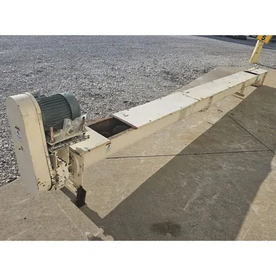 Used Screw Conveyor U-trough auger Industrial 9" Dia x 18' L