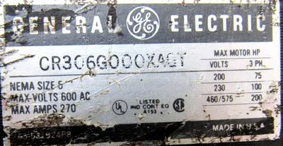 NEW GENERAL ELECTRIC CR306G000XAGT STARTER SIZE 5 270A 600VAC