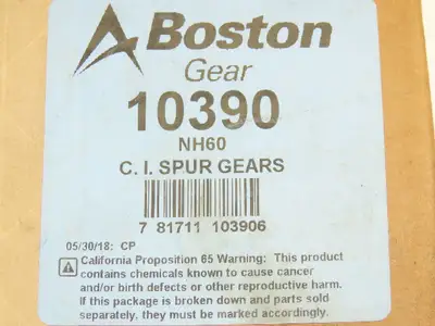 Boston Gear 10390 NH60 Spur Gear 60-Tooth 7.5" OD 1.25" W 1" Bore