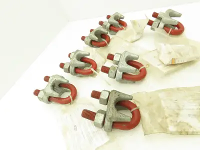 Crosby 1-1/8" Galvanized Drop Forged Wire Rope Clip G-450 Cable Clamp Lot of 7