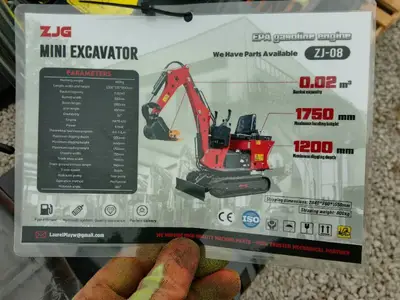 ZJZ-08 MINI EXCAVATOR YELLOW