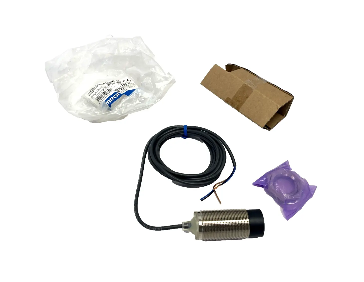 E2B-M30LN30-WZ-C1 | Omron  Cylindrical Proximity Sensor 10-30VDC w/ Mounting Nut - New – Open box