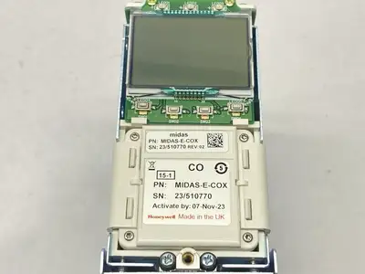 USED HONEYWELL MIDAS GAS DETECTOR W/ MIDAS-E-COX CARTRIDGE