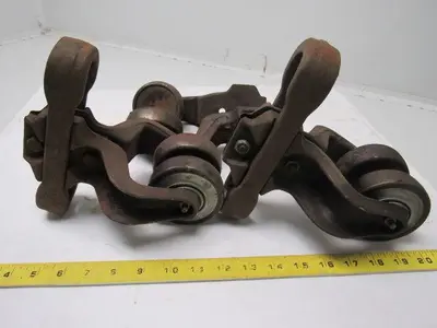 Jervis Webb 6968  Rivetless Chain Conveyor Trolley X-678 Size Lot Of 2 + Extras