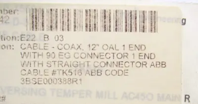 NEW ABB 3BSE-000388R1 CABLE #TK516 3BSE000388R1