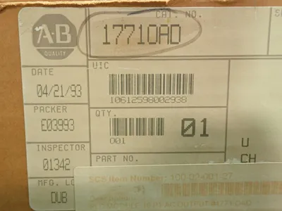 Used ALLEN BRADLEY 1771OAD PLC Input & Output Ohio US | HGR 24 #879918