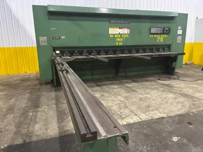 14' X 3/8" CINCINNATI MODEL 375-HS HYDRAULIC SHEAR WITH BACK GAUGE; FLOOR STANDING, NEW 1998: YOBRO #24238