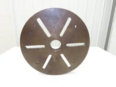 Slotted Lathe Drive Face Plate Cast Iron 	2-3/4-5 Direct Screw 16" OD 6 Slot