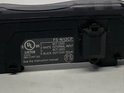 FS-N12CP | Keyence  Fiber Optic Sensor Amplifier Expansion Unit M8 - Used