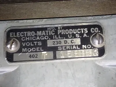 USED ELECTRO MATIC H15002