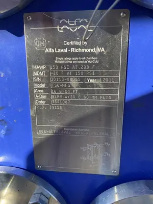 Used 2011 ALFA LAVAL TS6-MFG Plate Exchangers North Carolina US | DH Griffin Used Equipment #1383763