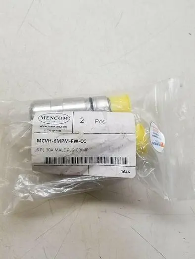New | in-Stock MENCOM MCV M23 FIELD WIREABLE 12 POLE MALE STR CRIMP 8A 6 Connector Accessories | ND Industrial Surplus #1222859