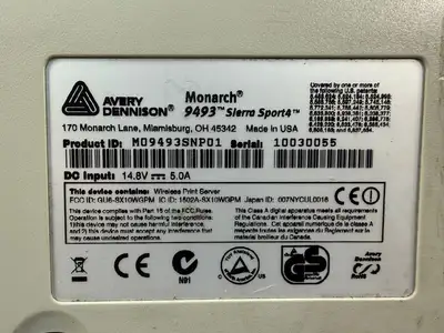 Avery-Dennison Monarch 9493 SIERRA SPORT4 Hybrid Label Printer (12.6.3)