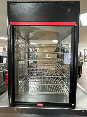 Used Hatco Used Hatco FSDT-2X Tall Two Door Warming Display Merchandiser w/ Rack - 120V Heated Cabinets & Displays Illinois US | Falcon Restaurant Supply #1375795
