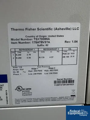 Thermo Fisher Scientific Thermo Fisher Scientific ULT Freezer, Model TSX70086A