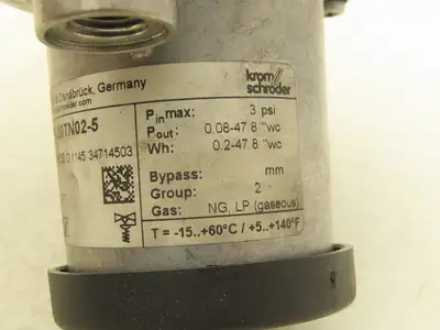 Kromschroder GIK 20TN02-5 Air/Gas Ratio Control Pressure Regulator 3/4" NPT