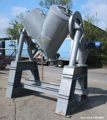 Used Patterson-Kelley 20 cu. ft. Stainless Steel Twin Shell “V” Blender | 3 HP Drive | Platform & Safety Fencing | Good Condition