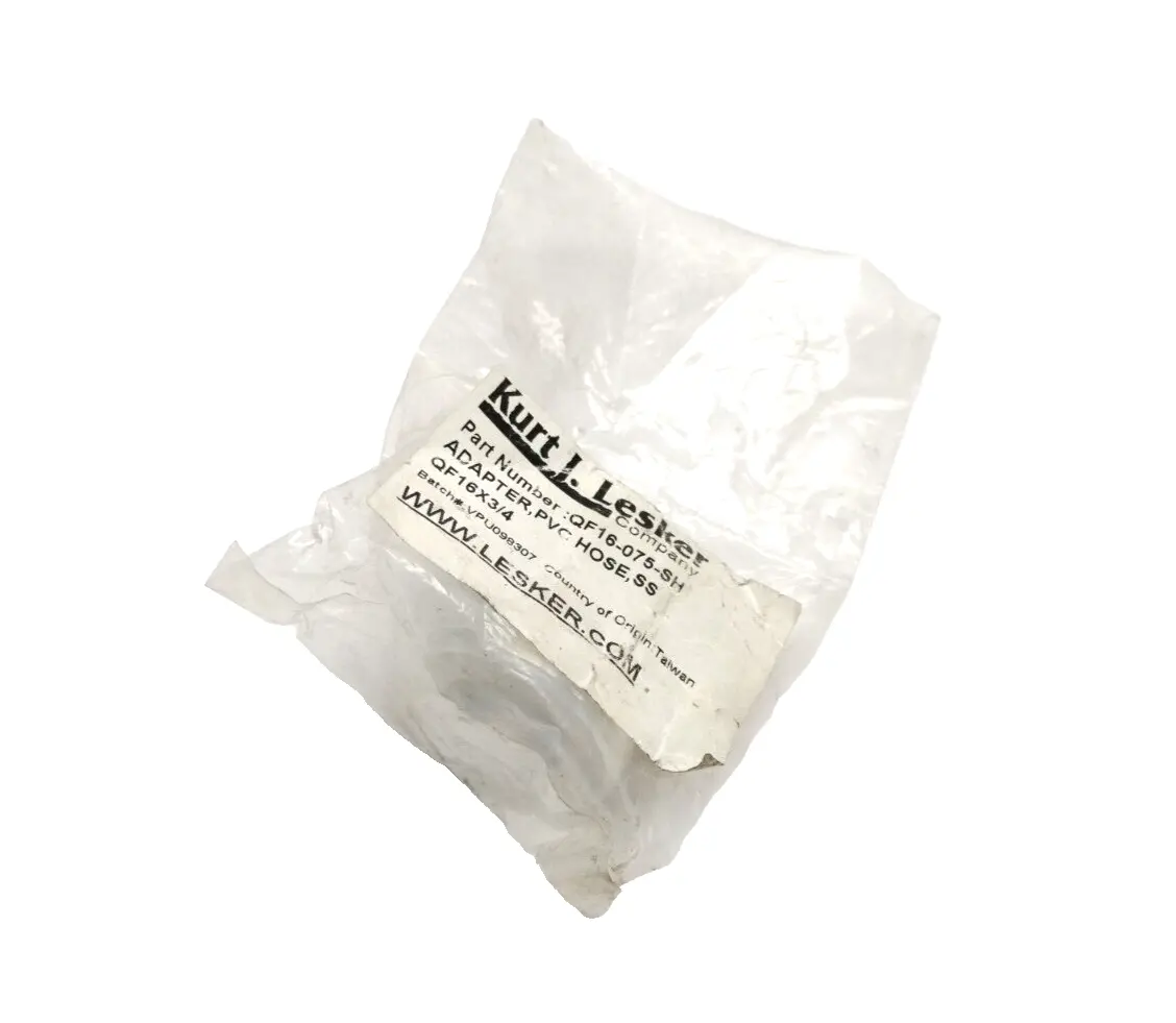 QF16-075-SH | Kurt J. Lesker  Stainless Steel Vacuum Adapter 3/4" Tube OD, KF16 - New