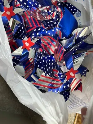 Patriotic Tablecloths, Cloths, Flags, and Decorations Assortment