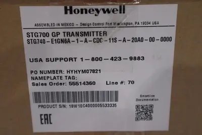 Honeywell STG700 GP Transmitter STG740-E1GN6A-1-A-CDC-11S-A-20A0-00-0000 #G405