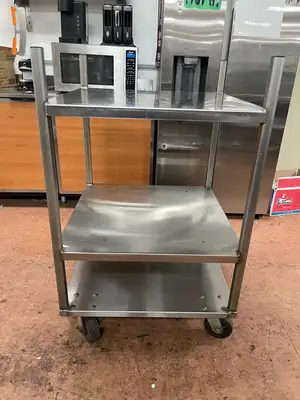 Used Falcon Restaurant Supply Used Stainless Commercial Double Oven Equipment Stand with Caster Wheels Restaurant Equipment (Miscellaneous) Illinois US | Falcon Restaurant Supply #1376062