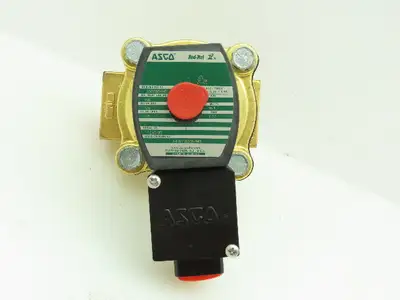 Asco JKH8210G054MO Red Hat Pneumatic Brass Solenoid Valve 1"NPT 150PSI 120V Coil