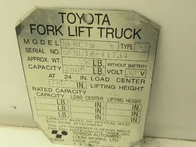 Toyota 5FBE15 Hydraulic Steering Rack Assembly Sensor