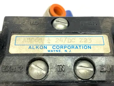 USED ALKON PNEUMATIC SOLENOID VALVE 1/4" PORTS