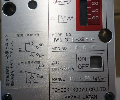 NEW TOYKOOI HW1-3T1-02-L PRESSURE SWITCH HW13T102L
