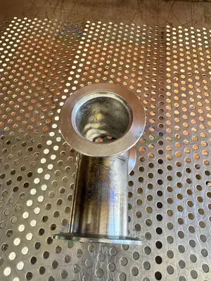 Used 3 WAY STAINLESS STEEL KF 50 NIPPLE VACUUM FITTING Valves/Fittings California US | Equipment Lab #1317048