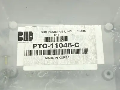 NEW BUD INDUSTRIES FIBERGLASS BOX CLEAR HINGED 4.59" X 4.59" X 3.11"