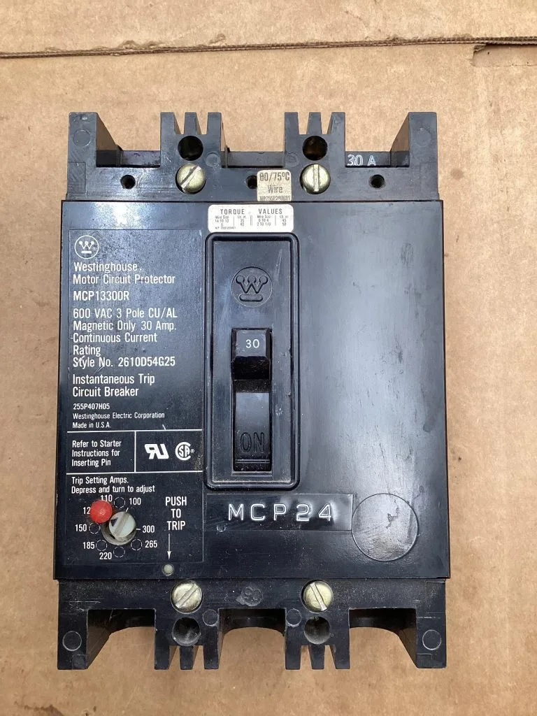 Westinghouse 3 Pole 30A Circuit Breaker; MCP13300R