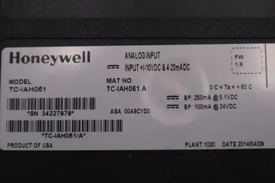 TC-IAH061 frn 1.9  Honeywell Analog Input TC-IAH061 STOCK K-513