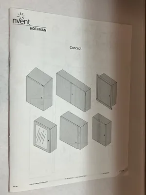 USED HOFFMAN CONCEPT SINGLE DOOR ENCLOSURE 20" X 24" X 8", WHITE, STEEL