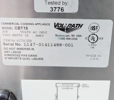 USED VOLLRATH CBT15
