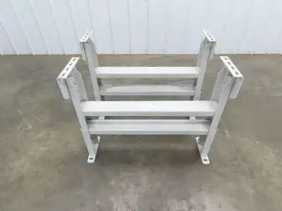Hytrol HS-7 Conveyor Leg Floor Support 31"W Heavy Duty White 25-5/8-31-5/8"H
