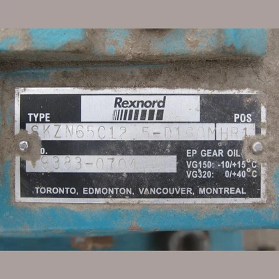15HP Brook Crompton Rexnord SKZN65C12.5-D1 Right-Angle Gearhead Motor