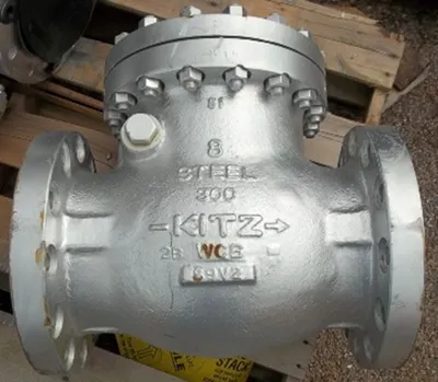 QTY. 2. KITZ 8" 300 FLANGED RAISED FACE WCB CHECK ...