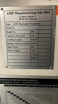 AMF 30135 Press Brakes | FERRIC Machinery, Inc. (4)