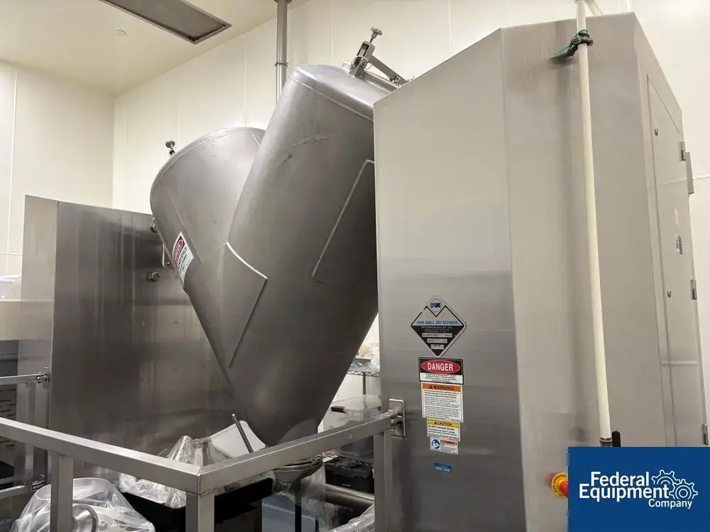 Used Patterson-Kelley 30 Cu Ft Patterson-Kelly Twin Shell CrossFlow V Blender, S/S Double Cone - V Mixers Ohio US | Federal Equipment Company #1512817