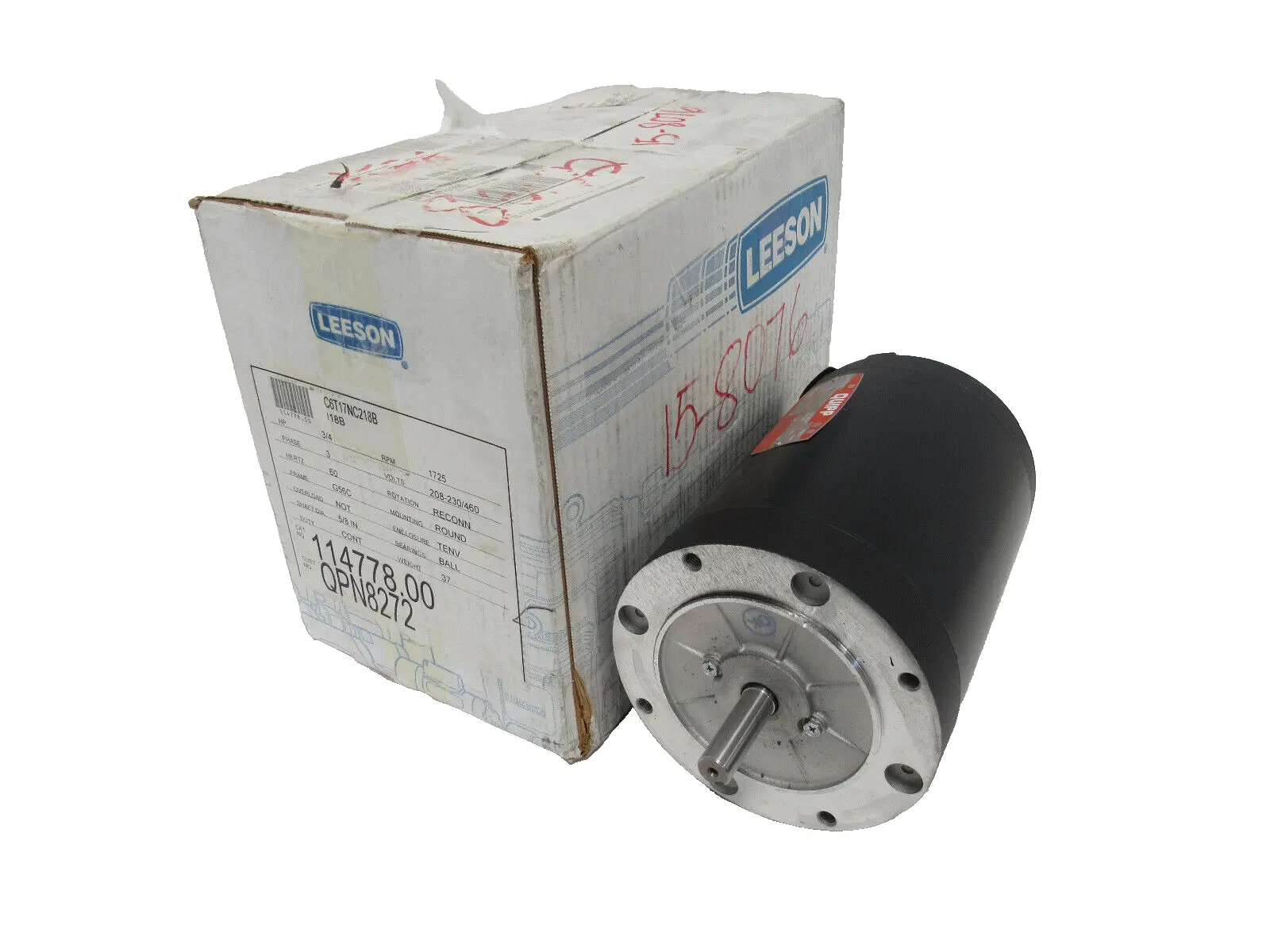 NEW LEESON 114778.00 MOTOR 3/4HP 1725RPM 208-230/460V