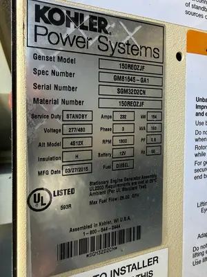 USED 2015 KOHLER 6068