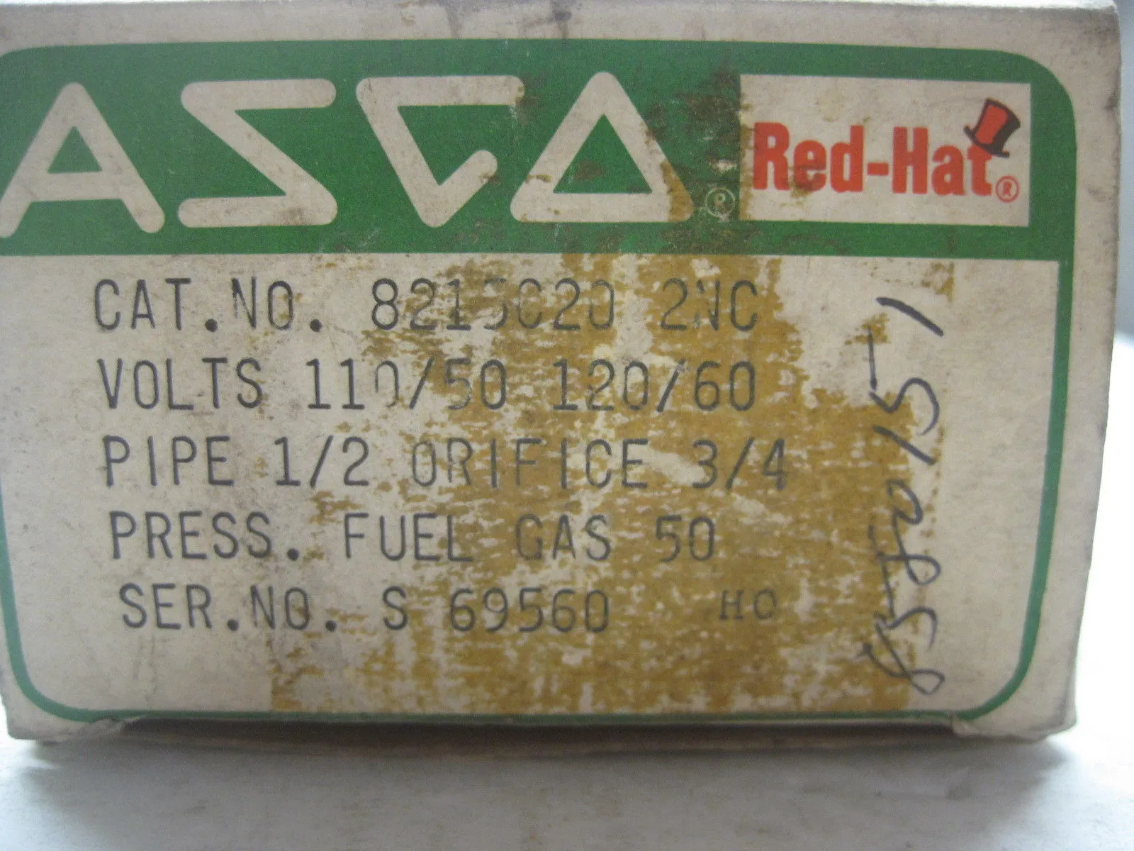 New Asco Red Hat 8215020-2NC Solenoid Valve 82150202NC