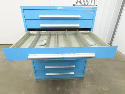 Nu-Era Modular Tool Storage Cabinet 8 Drawer 45x28x61" Stanley Vidmar Lista