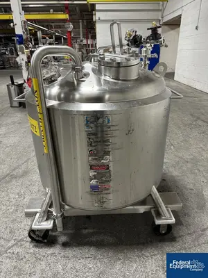 USED DCI Used 600 liter DCI Jacketed Receiver Vessel, Hastelloy C22, 45/150#