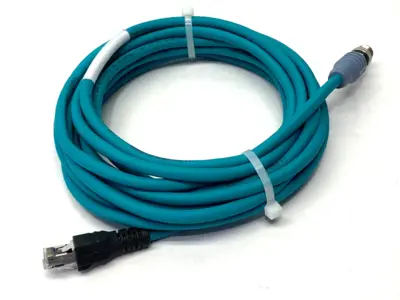 Used Turck Double Ended Ethernet Cable RJ45 to M12 M/M U3-00588 Cable & Wire Michigan US | Maverick Industrial Sales #1402532